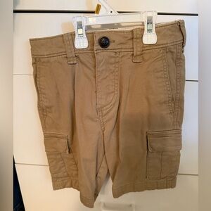 Abercrombie Kids Boys Cargo Shorts Khaki Adjustable Waist Size 7/8